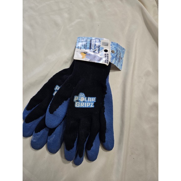 Polar Gripz Other - Polar Gripz Insulated Rubber Coated Winter Work Gloves Black Blue One Size NWT
